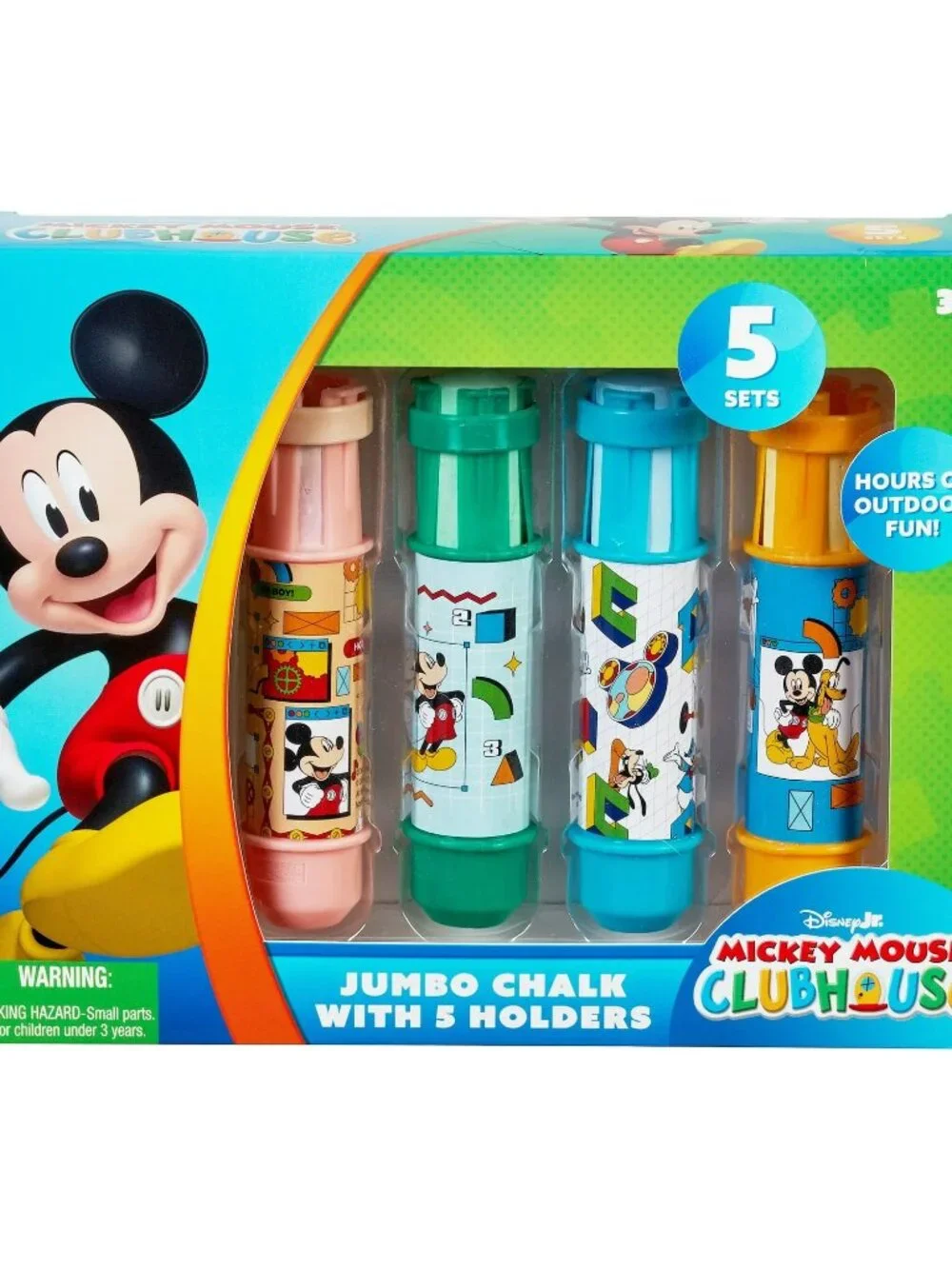 Little Kids Inc Mickey Mouse Clubhouse Jumbo Sidewalk Chalk Set for Kids